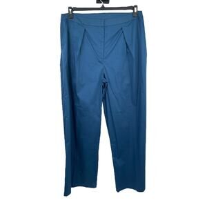 Misook Wide Leg Pants in Teal Blue